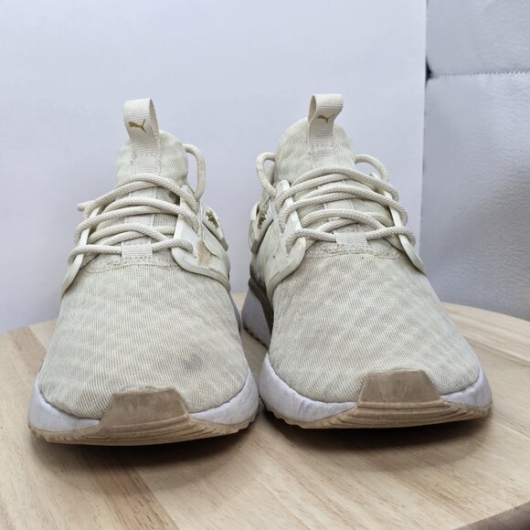 Puma Size 9- Women’s Puma Racer Next Excel Core Cream/Gold - Picture 2 of 9